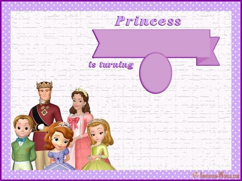 See more party planning ideas at catchmyparty.com! Sofia the First Free Online Invitation Templates | Invitation World