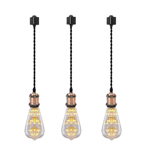Kitchen track lighting is ideal thanks to its ease of installation. 3-Pack H-Track Lighting Kitchen Pendant Light -Mini ...