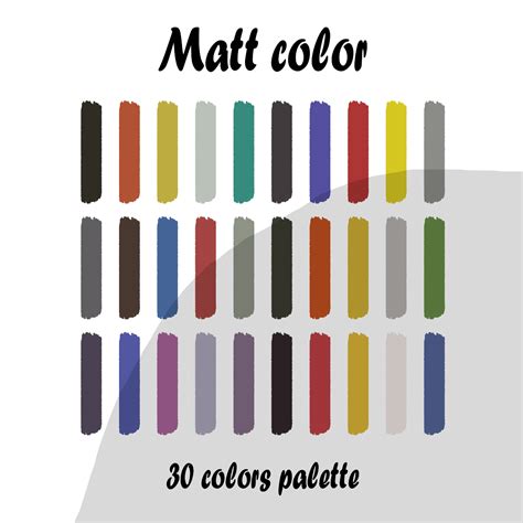 Matte Procreate Color Palette Procreate Swatches Inspire Uplift