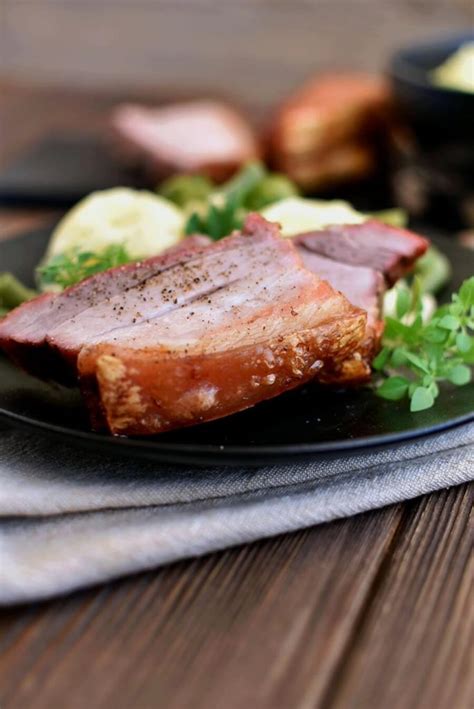 Low Carb Crispy Slow Roasted Pork Belly Recipe Cook Me Recipes
