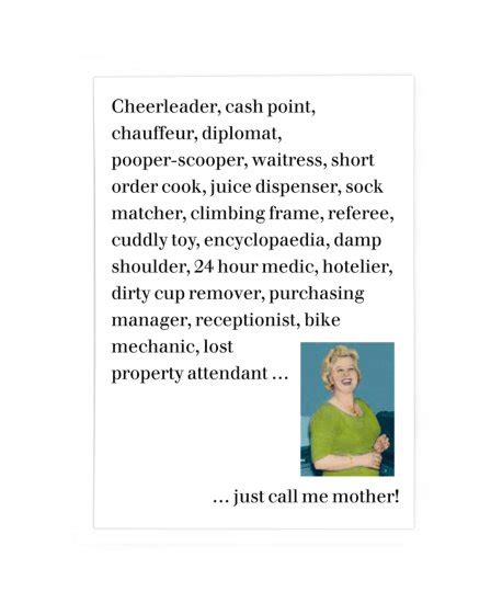 Call Me Mother Postcard Cath Tate Cards