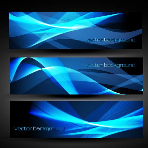 Vector Blue Abstract Banner Set 2 456198 Download Free Vectors