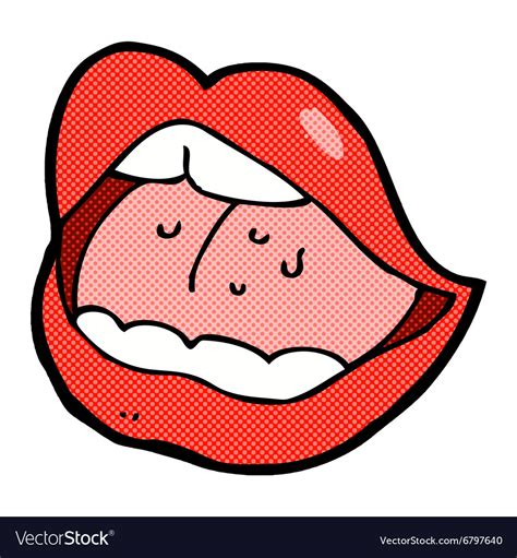 Comic Cartoon Open Mouth Royalty Free Vector Image