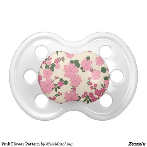 Pink Flower Pattern Pacifier Pacifier Spring Floral Pink Flowers