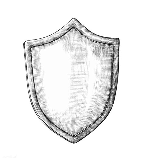 Hand Drawn Gray Shield Illustration Free Image By How