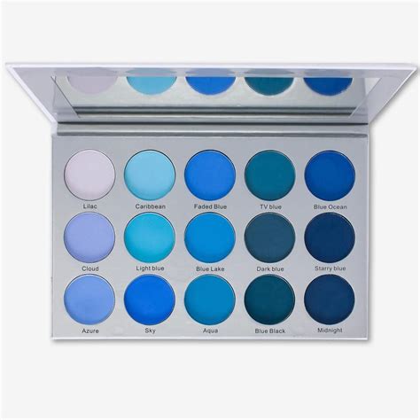 Es22 Smoky Blue Eyeshadow Palette Eyeshadows Produtos De Maquiagem