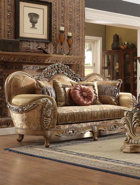 Hd 622 Homey Design Upholstery Living Room Set Victorian European