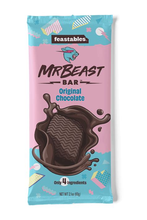 Feastables Mrbeast Original Chocolate Bar 21 Oz 60g 1 Bar