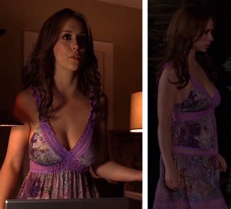 Ghost Whisperer Season Episode Purple Floral Maxi Dress With Lilac Lace Detail