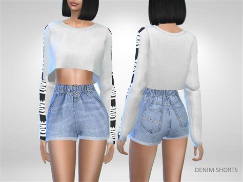Denim Shorts By Puresim From Tsr Sims 4 Downloads
