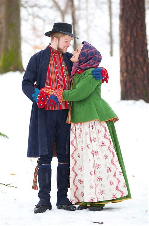 Couple Suedois Historical Costume Historical Clothing Traditional Fashion Traditional