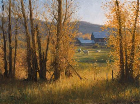 By Robert Duncan Landscape Paintings Autumn Painting Farm Scene