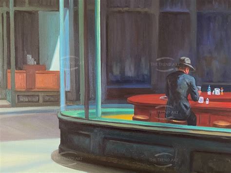 Nighthawks Oil Painting Edward Hopper Hand Painted Art On Etsy Uk