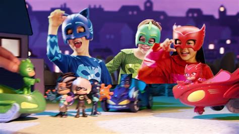 💚💙 ️pj Masks💚💙 ️ Vehículos Y Cuartel General De Los Héroes En Pijamas