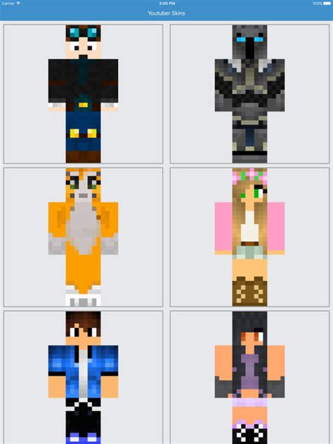 Youtuber Skins Best Skins For Minecraft Pe Free App By Aiping Zeng