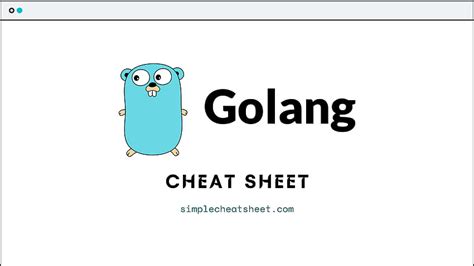 1920x1080px 1080p Free Download Golang Cheat Sheet Simple Cheat