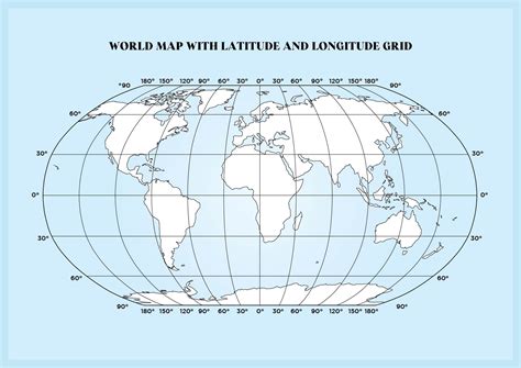 Blank World Map With Equator And Prime Meridian