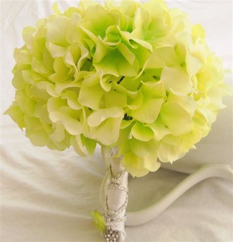 Wedding Bouquet Green White Hydrangea Wedding Bouquet