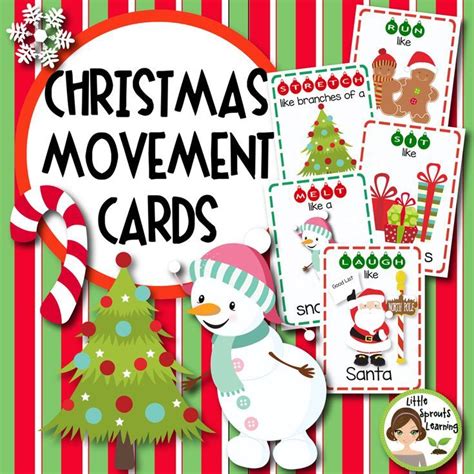 Christmas Movement Cards Brain Breaks Christmas Activities For