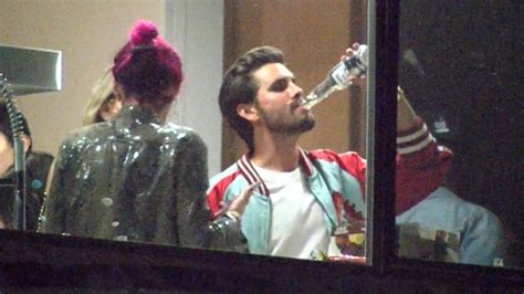 scott disick and bella thorne together again partying and drinking hard