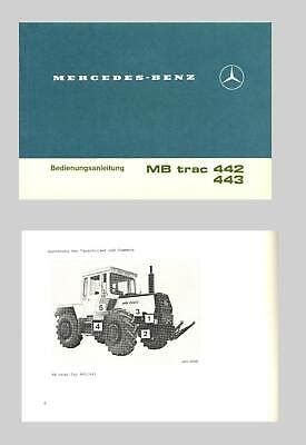 MERCEDES BENZ MB Trac 1100 1300 4WD Tractor Operating Instructions