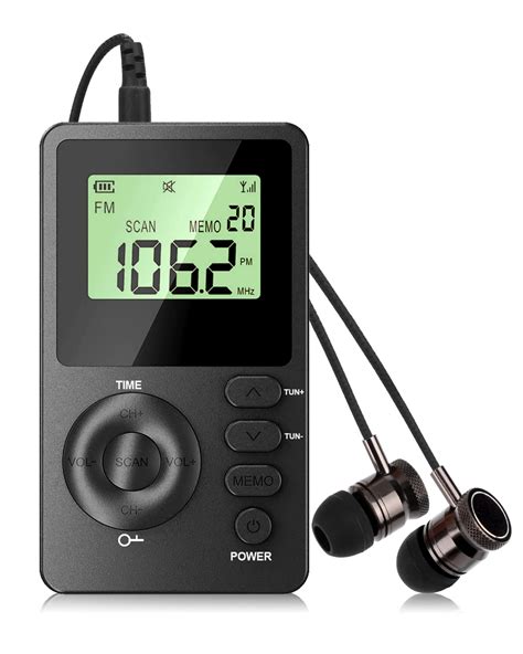 pocket radio eeekit personal portable transistor am fm speaker with screen battery for