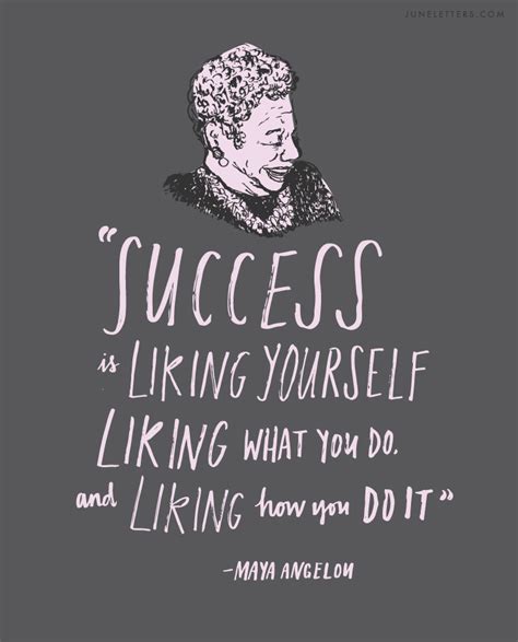 What Success Is Maya Angelou Quote — June Letters Studio