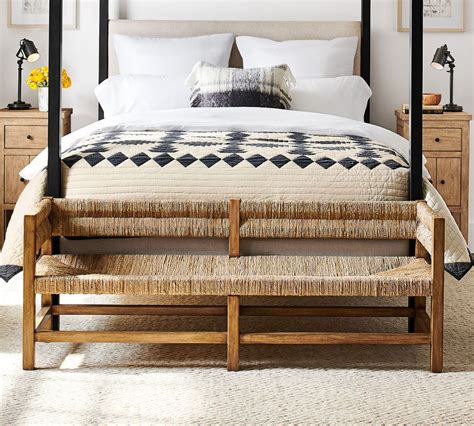 I saw this woven wrap bench from cb2 and… you know what happened, that thought that making a diy woven bench is a simple beginner project. Malibu Woven Bench | Pottery Barn Canada