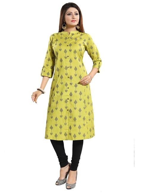 Rgb color codes chart, rgb color picker, rgb color table. Lemon Green Color Cotton Fabric Casual Wear Kurti | Lemon ...