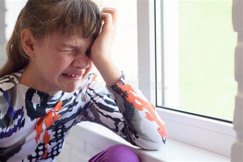 Crying Girl With Tears Stock Photo Image Of Closeup 14196642