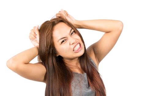 Angry Young Woman Gritting Teeth Frustration Stock Photos Free