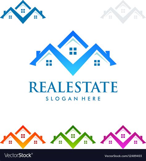 Real Estate Logo Design Realty Logo Royalty Free Vector