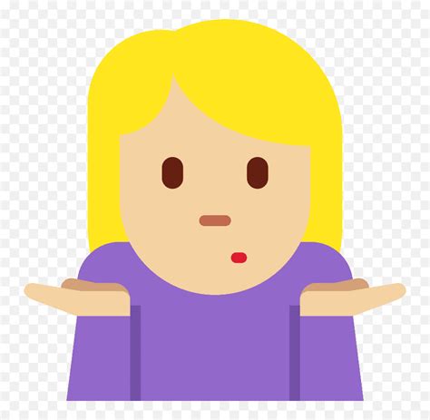 Woman Shrugging Emoji With Medium Girl Shrugging Emoji Pngshrug