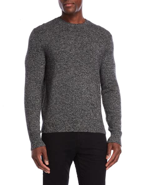 Lyst Rag And Bone Cashmere Crewneck Long Sleeve Sweater In Black For Men