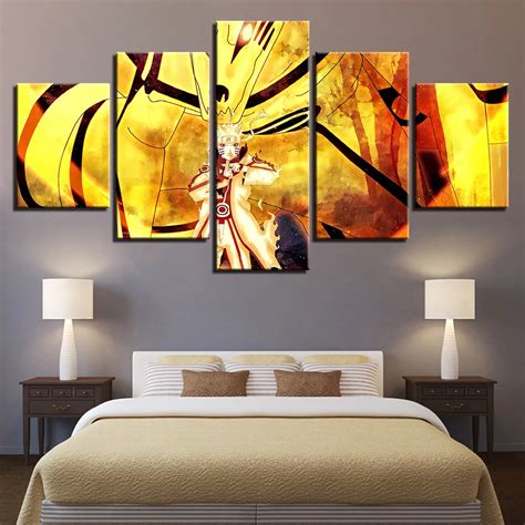 Modern Canvas Pictures Hd Printed Wall Art Frame 5 Pieces Anime Naruto