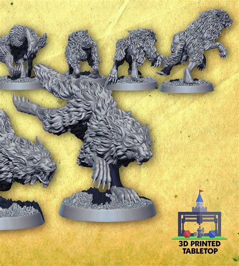 28 32mm Wolves Dnd Miniatures Dungeons And Dragons Etsy