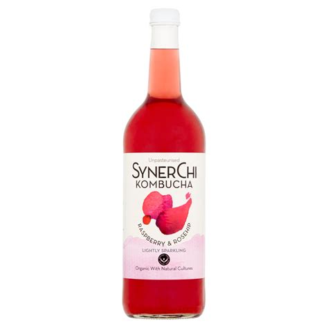 Synerchi Organic Kombucha Raspberry And Rosehip 750 Ml