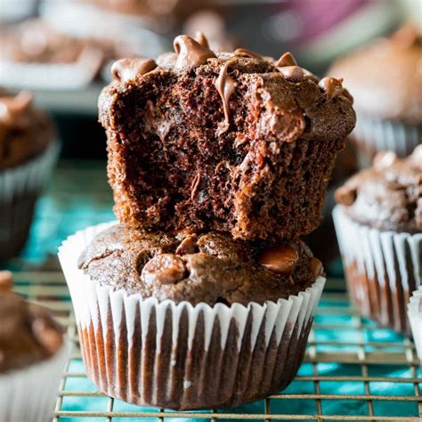 Double Chocolate Muffins Chocolate Muffins Double Chocolate Muffins