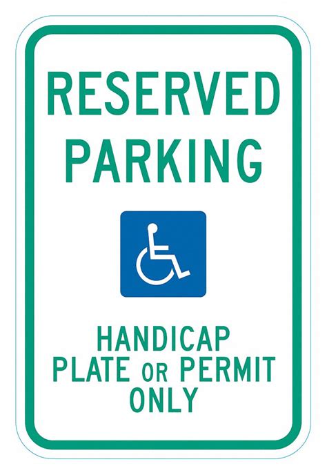 Lyle Ada Handicapped Parking Sign Sign Legend Reserved Parking