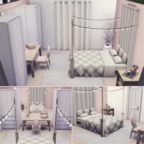 Id Sims 4 Tinazebra On Instagram “bedroom Gray And Pink No Cc