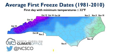 Average First And Last Frost Dates Nc State Extension