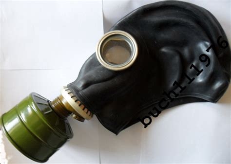 Rubber Gas Mask Gp 5 Russian Black Soviet Military New Size 01234