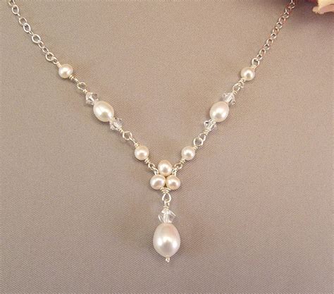 Items Similar To Pearl Wedding Necklaces Freshwater Pearl Jewelry