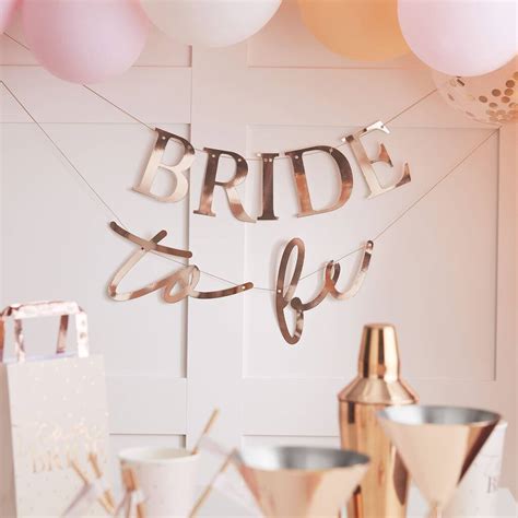 Rose Gold Bride To Be Hen Party Banner By Ginger Ray
