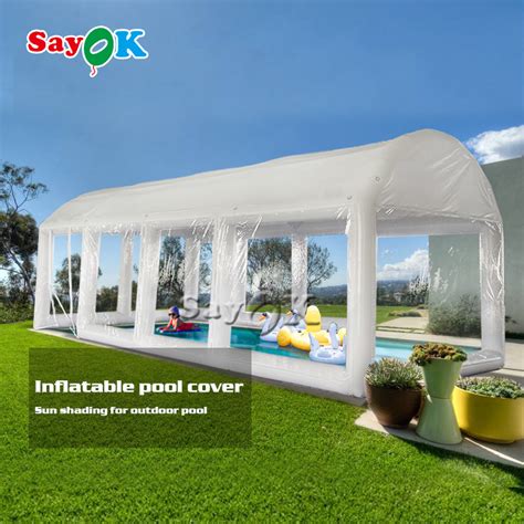 Large Portable Pvc Airtight Inflatable Swimming Pool Cover Tent For