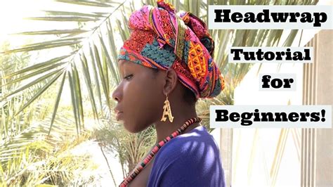 African Head Wrap Tutorial For Beginners Youtube