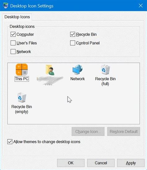 How To Add Change Remove And Restore Desktop Icons On