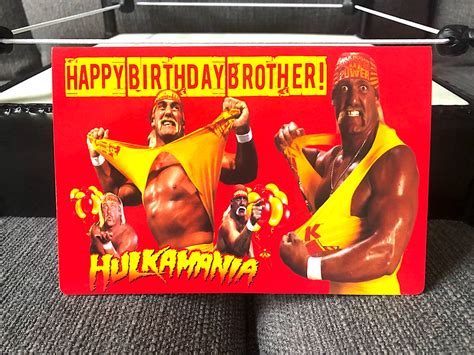 Hulk Hogan Happy Birthday Card Birthday T Greeting Card Etsy