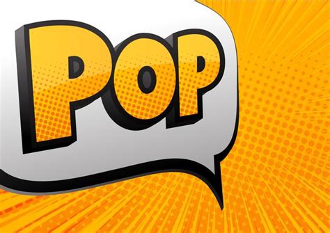 Comic Lettering Pop In Pop Art Style Comic Text Sound Effects Cartoon