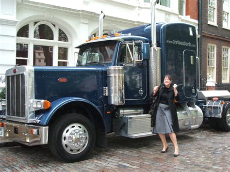 I once saw him driving through brighton in his enourmous us truck cab. Julia posing with Chris Eubank's truck | Leonie | Flickr